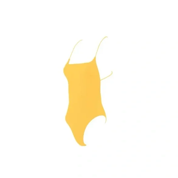 Yellow Cross-Back One Piece Swimsuit